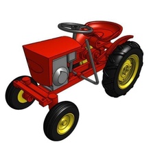 gt12 1 25 garden tractor model equipment 3d print model - Mito3D