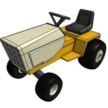 gt2 lwb 1 25 Garten-Traktor-Modell gadget Garten Traktor 3d print model - Mito3D