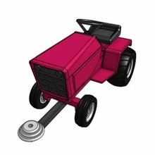 gt2p scale garden tractor model equipment 3d print model - Mito3D