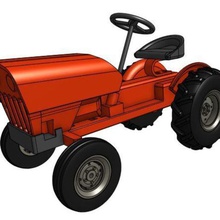 gt4 1 25 garden tractor model various 3d print model - Mito3D