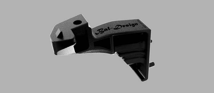 gt500 07-09 top bumper mounting bracket helper side mustang shelby gt 500 3d print model - Mito3D