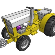 gt5p 1 25 garden-tractor-puller Modell verschiedene Traktor ziehen - Ausrüstung Garten 3d print model - Mito3D