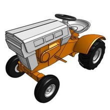 gt6 1 25 garden tractor model various 3d print model - Mito3D