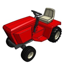 gt9 1 25 trattore da giardino modello vari attrezzature il 3d print model - Mito3D