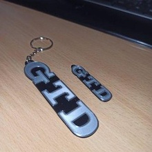 gtd keychain jewelry key ring golf volkswagen car 3d print model - Mito3D