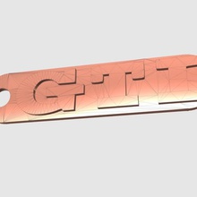 gti key chain various great amazing cool fantastic keychain keys volkswagen golf 3d print model - Mito3D