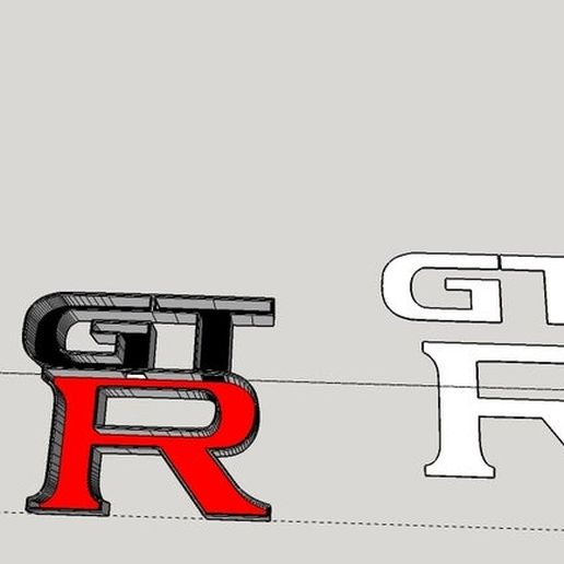 gtr logotipo conduziu luminária arte 3D print model - Mito3D