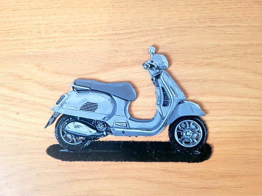gts300 art motor motorbike hueforge 2d 3d print model - Mito3D