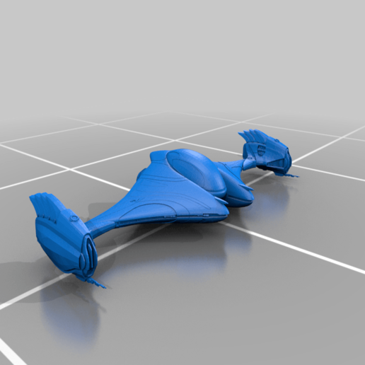 gu-97 2 part elite dangerous game elitedangerous spaceship vehicles 3D print model - Mito3D