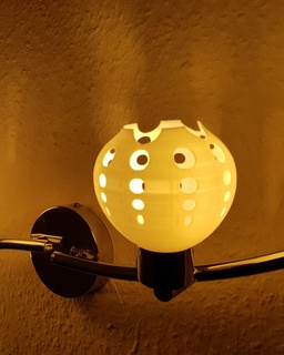 gu9 screw-on lamp shade replacement fix screw 3d print model - Mito3D