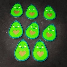 guacamole keyrings fashion key ring keychain avocado 3d print model - Mito3D