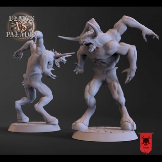 gualichu - demon vs paladin 3dminiature dnd dndcharacter dndminiature tabletop 3dprinting figurine fantasy ttrpg rpg boardgame highdetail games toys miniatures figurines aarakocra 3d print model - Mito3D