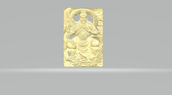 guan yu kolye 3d Yazdır model Maitreya Buda Bodhisattva Tanrı oryantal Rahatlama heykel mücevher takı dekorasyon süs heykeller Sanat 3d print model - Mito3D