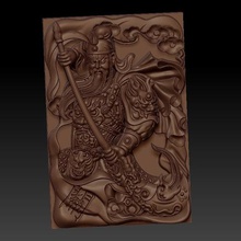 guangong art historical dragon character fighter warrior soldier china chinese oriental traditional cnc 3d bas-relief sculpture statue artcam 3d print model - Mito3D