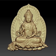 guanyin art buddha religion statue sculpture engraving carving character cnc 3d model mold artcam bodhisattva pendant decoration oriental 3d print model - Mito3D