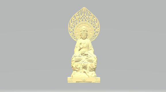 Guanyin bodhisattva 3d impresión modelo Buda Dios deidad oriental alivio estatua escultura decoración esculturas Arte antiguo figura religión espiritualidad cultura premio religiou 3d print model - Mito3D