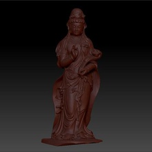 guanyin bodhisattva kwan-yin 3d model art buddhism religon buddha character statue sculpture cnc kuan-yin