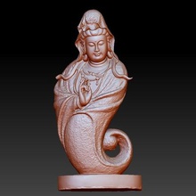 guanyin bodhisattva kwan-yin escultura cnc 3d de la impresora 17 art el buda budismo carácter kuan-yin religon estatua 3d print model - Mito3D