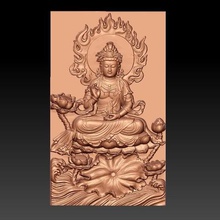 guanyin lotus art buddha religion statue sculpture engraving carving character cnc 3d model mold artcam bodhisattva pendant decoration oriental