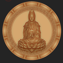 guanyin pendant artcam bas-relief bodhisattva buddha carving character figure sculpture cnc decoration engraving fantasy mold oriental religion statue woman china jewelry 3d 3d print model - Mito3D