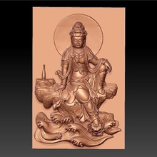 guanyin rocks art buddha religion statue sculpture engraving carving character cnc 3d model mold artcam bodhisattva pendant decoration oriental wall china 3d print model - Mito3D