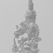 guanyin seduto asiatico arowana 3d Asia collezione Cinese Cina Drago 3d print model - Mito3D