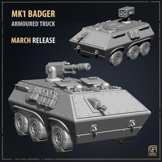 guard armoured truck 40000 tabletop miniatures wargaming soldiers vehicle tank 3d print model - Mito3D
