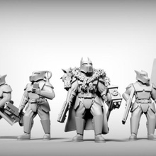 cani da guardia del comando squadra x6 28mm resina art 40k la bandiera fanteria miniature scifi tavolo wargame warhammer modelli 3d print model - Mito3D
