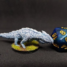 guard drake white 28mm tabletop roleplay art creatures miniature dnd 3d print model - Mito3D