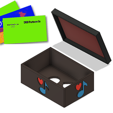 guarda carte tapa sica Salva musica bo scatola presentazione carta Conservazione cartes boite 3d print model - Mito3D