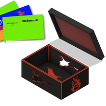 Mira Tarjetas tapa guitarra salvar tarjetas bo te caja presentación tarjeta almacenamiento cartes boite 3d print model - Mito3D
