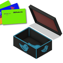 tarjetas tapa pájaro Salve cartas pássaro bo caixa apresentação cartão armazenamento cartes boite 3d print model - Mito3D