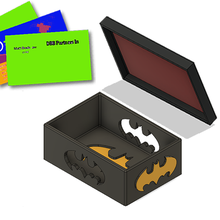 aussehen Tarjetas Tapa sparen Karten Batman bo te Box Präsentation Karte Lager karren boite 3d print model - Mito3D