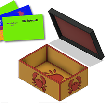 tarjetas tapa Salve cartas caranguejo bo caixa apresentação cartão armazenamento cartes boite 3d print model - Mito3D