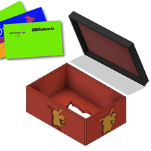 aussehen Tarjetas Tapa sparen Karten Pikachu bo te Box Präsentation Karte Lager karren boite 3d print model - Mito3D