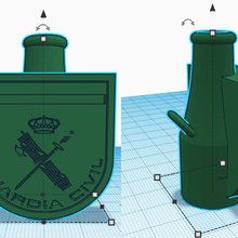 guardia Civil bongo bocal extrusora bicos shisha hooka espanhol militares polícia 3d print model - Mito3D