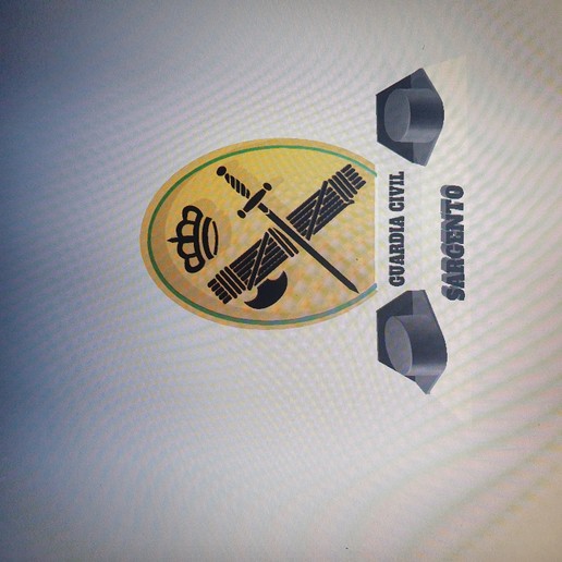 guardia civil military spagna tricornio logo di polizia casa militare civile 3D print model - Mito3D