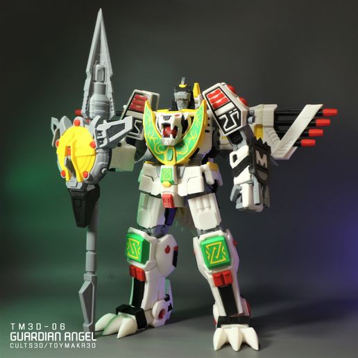 guardian angel game power rangers megazord falconzord tigerzord dragonzord 3D print model - Mito3D