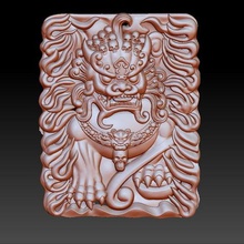 guardian lions foo dogs art animal foo-dogs sculpture relief cnc bas-relief 3d engraving woodcarving artcam 3d print model - Mito3D