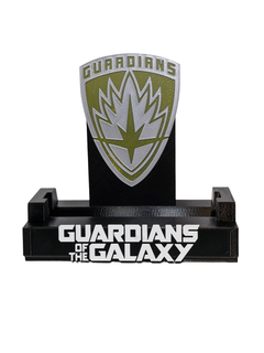 guardians galaxy comic stand logo book bambu mmu drax rocket raccon gamora star lord groot thanos 3d print model - Mito3D
