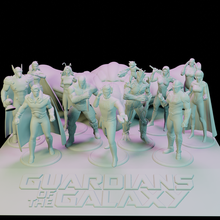 guardians galaxy marvel figures diorama