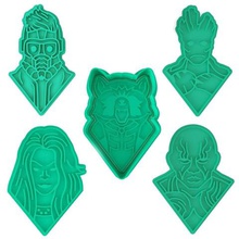 guardians galaxy set 5 rocket raccoongamoragrootpeter quill star-lord drax destroyer home marvel stamp cookie cookies cutter cithen cutters 3d print model - Mito3D