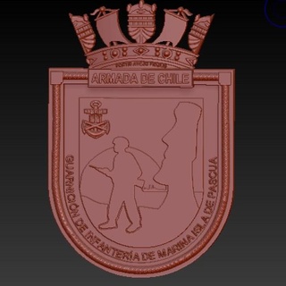 guarimpas scudo cileno Marina Militare corpo logo scelto cosacchi scudi 3d print model - Mito3D