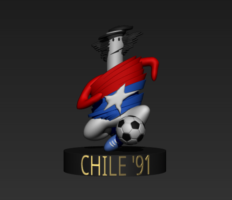 guaso copa america 91 arte taza chile mascota ano año 3d print model - Mito3D