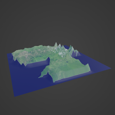 guatemala carta geografica geografico terreno mondo terra città cittadina topografia cartografia montagna isola paesaggio satellitare atlante nazione globale 3d print model - Mito3D