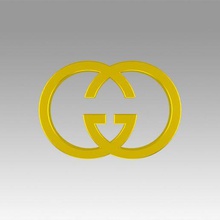 le logo de gucci la mode élégant moda accessoires luxe symbole modèles style l'emblème caractère magasin boutique modèle conception vêtements marque 3d print model - Mito3D