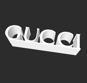 Gucci logo ayakta durmak işaret sembol çamaşırlar 3d print model - Mito3D