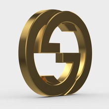 2 gucci logosu moda butik marka giyim tasarım model dükkanı mağaza karakter amblemi logo stil modelleri sembol lüks aksesuarlar şık trend logotipe baskı yazdırılabilir 3d print model - Mito3D