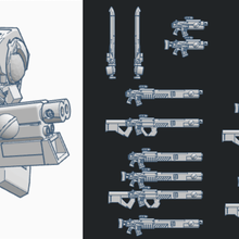 gue ' ron'vesa arma do megapack a arte pessoas warhammer 40k tau space marine 3d print model - Mito3D