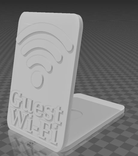 invitado wi fi estante soporte nfc hogar casa 3D print model - Mito3D